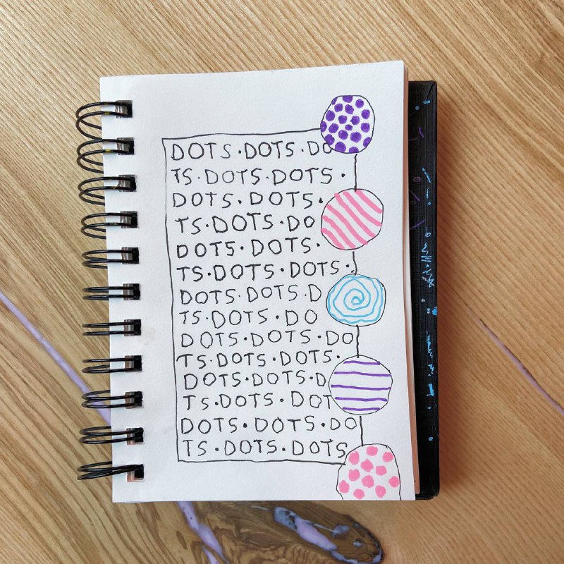 Dots · dots · dots — ленивый скетчбук · практика внимательности